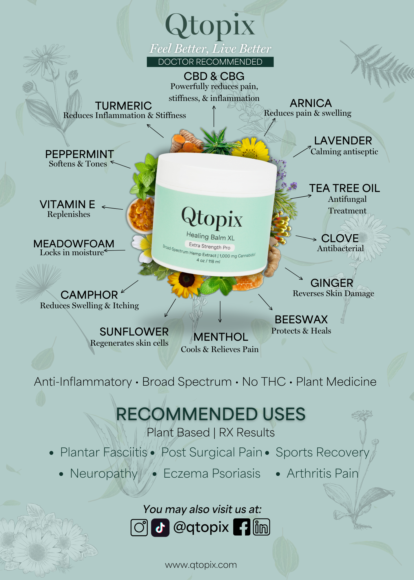 Qtopix Healing Balm XL – 4oz